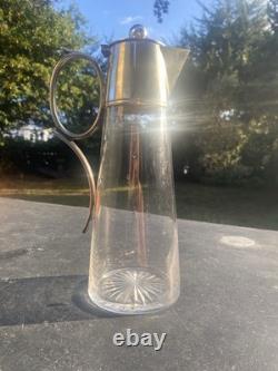 Art Deco Claret Decanter with a silver-plated pourer