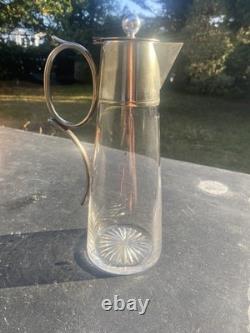 Art Deco Claret Decanter with a silver-plated pourer