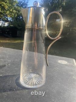 Art Deco Claret Decanter with a silver-plated pourer