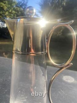 Art Deco Claret Decanter with a silver-plated pourer