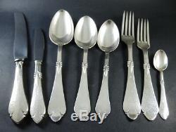 Art Deco Danish Silver Plate Freya 6 person cutlery set c1930 51 pieces