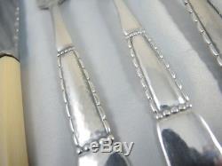 Art Deco Danish Silver Plate Louise 6 person cutlery set c1930