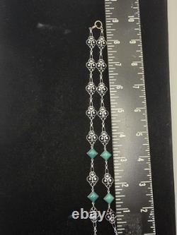 Art Deco Dragon Necklace Enamel Peking Glass Rhodium Plate 1930s 18 In