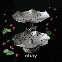 Art Deco Metal Hosting Set Manco Plate & Royal Falconware