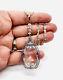 Art Deco Rhodium Plated Clear Faceted Glass Necklace Vintage Antique Jewelry