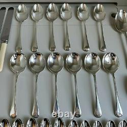 Art Deco Sheffield Silver Plated Cutlery Canteen 52-Piece Set 6 Place Setting