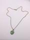 Art Deco Silver Enamel Mask Pendant On 18ct Gold Plated Chain Necklace