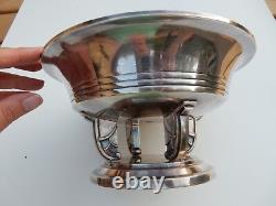 Art Deco Silver Plate Tazzer Pedestal Bowl Vgc Attractive Item Table Centre /