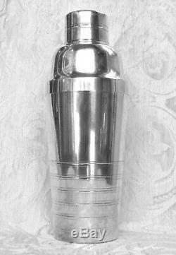 Art Deco Silver Plated French Cocktail Shaker c1930