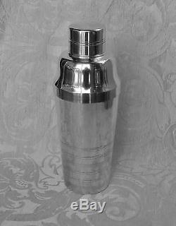 Art Deco Silver Plated French Cocktail Shaker c1930