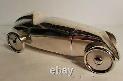 Art Deco Silver-plated Race Car Cocktail Shaker Rare