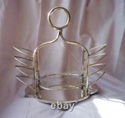 Art Deco Toast Rack 6 Slices Silver Plated EPNS