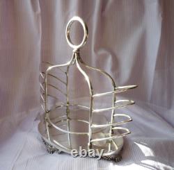 Art Deco Toast Rack 6 Slices Silver Plated EPNS