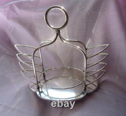 Art Deco Toast Rack 6 Slices Silver Plated EPNS