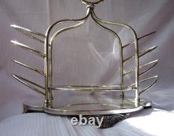 Art Deco Toast Rack 6 Slices Silver Plated EPNS
