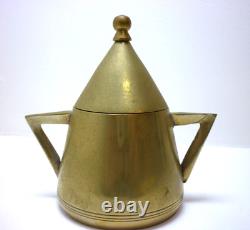 Art Deco conical shaped metal tea set brass silver plate vintage 1920s Tea Set