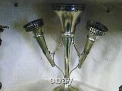 Art Nouveau Large-silver-table-epergne-plated-great Condition-study My Pictures