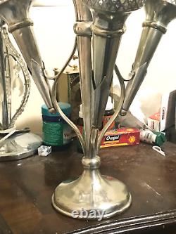 Art Nouveau Large-silver-table-epergne-plated-great Condition-study My Pictures