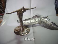 Art Nouveau Silver Plated Butterfly Maiden Centerpeice-argentor-werke & Hetzel
