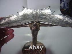 Art Nouveau Silver Plated Butterfly Maiden Centerpeice-argentor-werke & Hetzel