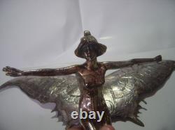 Art Nouveau Silver Plated Butterfly Maiden Centerpeice-argentor-werke & Hetzel