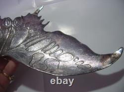 Art Nouveau Silver Plated Butterfly Maiden Centerpeice-argentor-werke & Hetzel Art Nouveau Silver Plated Butterfly Maiden Centerpeice-argentor-werke & Hetzel