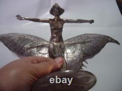 Art Nouveau Silver Plated Butterfly Maiden Centerpeice-argentor-werke & Hetzel