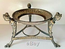 Art Nouveau Silver Plated Figurative Center Piece Server