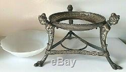 Art Nouveau Silver Plated Figurative Center Piece Server