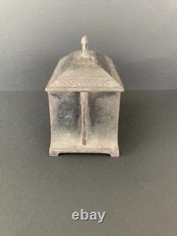 Art Nouveau Silver-Plated Jewelry Casket Box, Red Lined, c. 1910s-20s