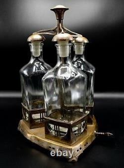 Art Nouveau WMF Tantalus with Decanters