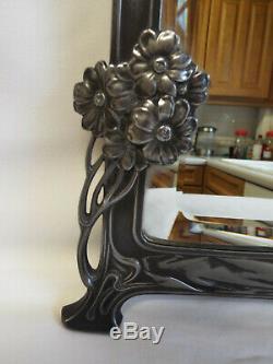 Art Nouveau WMF silver plate pewter Echo mirror