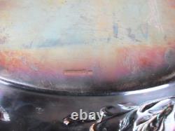 Art Nouveau Wiskemann Belgium Silver Plated Tray Serving Basket Flowers Handles