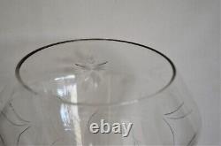 Art Nouveau glas and silver plate punch bowl. France