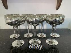 Arthur Price County Plate Silver Plated Champagne Coupes Set of Seven Vintage