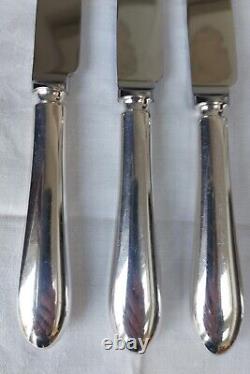 Arthur Price Old English Pattern Set 6 Dinner Knives Silver Plated