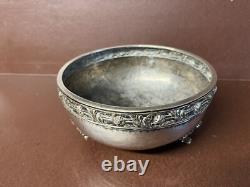 Arts & Crafts 2 Handle Silver Plate Fruit Bowl