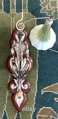 Arts & Crafts Art Nouveau Brass And Silver Plated Copper Large Wall Light