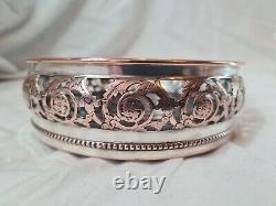 Arts & Crafts Pair Of Copper and Silver Plated Decanter Stands or Coasters c1880