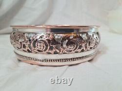 Arts & Crafts Pair Of Copper and Silver Plated Decanter Stands or Coasters c1880