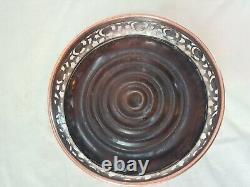 Arts & Crafts Pair Of Copper and Silver Plated Decanter Stands or Coasters c1880