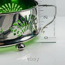 Arts Crafts Silver Plates Centrepiece Green Liner L28cm Circa 1896