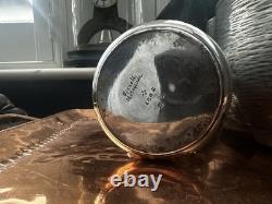 Arts & Crafts Silver Preserve Pot Corrnell / A. E. Jones. Original Handblown Jar