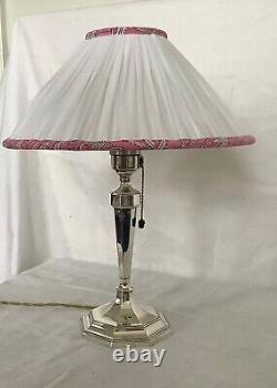 Arts Silver Plated Table Lamp Mappin & Webb