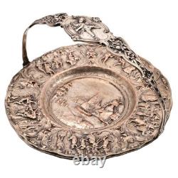 BARBOUR Intl Original Vintage Signed Silverplate Centerpiece Repousse Plate Bowl