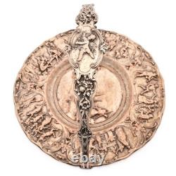 BARBOUR Intl Original Vintage Signed Silverplate Centerpiece Repousse Plate Bowl