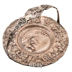 BARBOUR Intl Original Vintage Signed Silverplate Centerpiece Repousse Plate Bowl