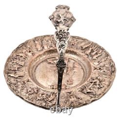 BARBOUR Intl Original Vintage Signed Silverplate Centerpiece Repousse Plate Bowl