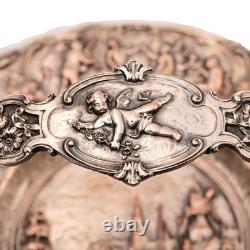 BARBOUR Intl Original Vintage Signed Silverplate Centerpiece Repousse Plate Bowl