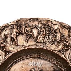 BARBOUR Intl Original Vintage Signed Silverplate Centerpiece Repousse Plate Bowl